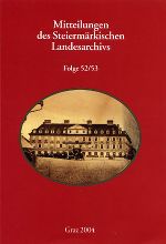 Folge 52/53 der Mitteilungen ist im Verlag des Steiermärkischen Landesarchives am Karmeliterplatz 3, 8010 Graz erhältlich.