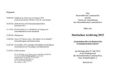 Steirischer Archivtag 2015