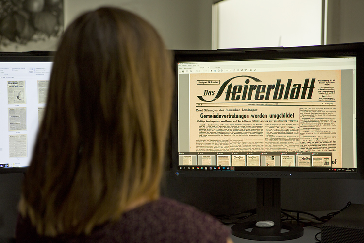 Historische steirische Tageszeitungen stehen im Lesesaal digital zur Verfügung © StLA