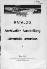 Katalog der Archivalien-Ausstellung